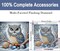 5D Owl Diamond Painting Kit for Adults – Full Drill DIY Rhinestone Art Kit for Beginners – Sparkly Owl Diamond Art for Home Wall Decor – 14x14 Inch Gem Painting Craft Set